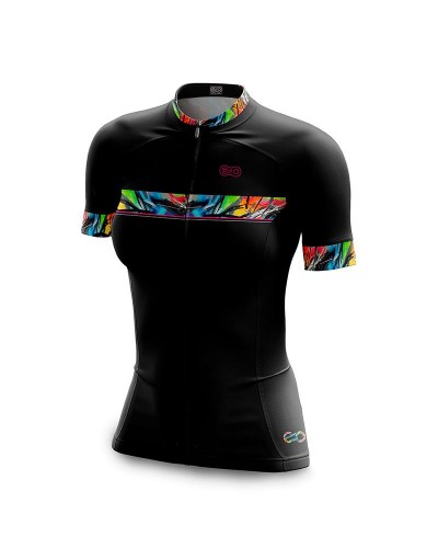 Detalhes do produto Camisa de Ciclismo Feminina Black Colors