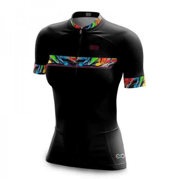 Camisa de Ciclismo Feminina Black Colors