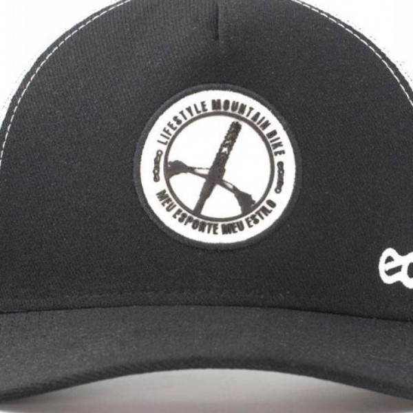 Boné Mtb Lifestyle - Preto com Branco - Foto 2