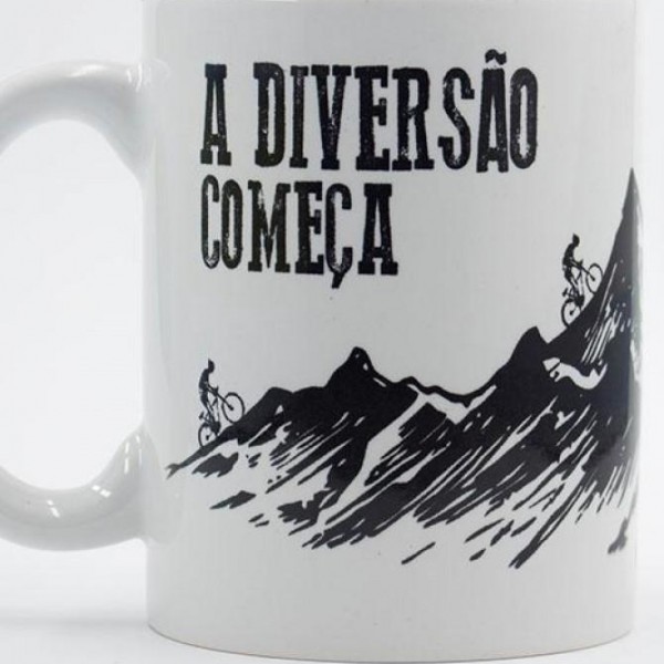 Caneca Porcelana Mountain Bike - Diversão - Foto 2